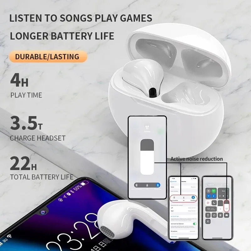 Słuchawki douszne Air PRO6 | Bezprzewodowe słuchawki Bluetooth