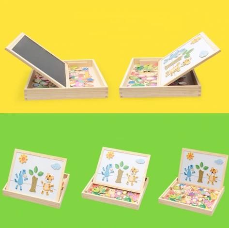 Magnetyczna gra CreativeBox – edukacyjna zabawa z puzzlami i tablicą do rysowania