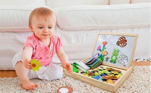 Magnetyczna gra CreativeBox – edukacyjna zabawa z puzzlami i tablicą do rysowania