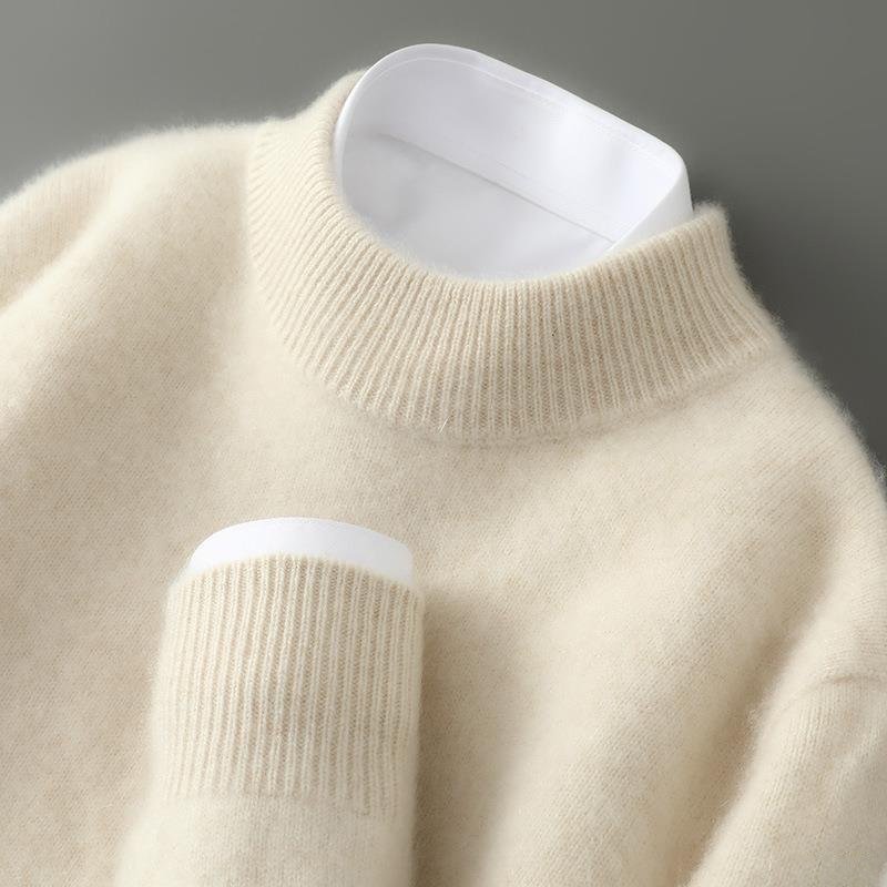 Elegancki damski sweter z kaszmiru ze stójką