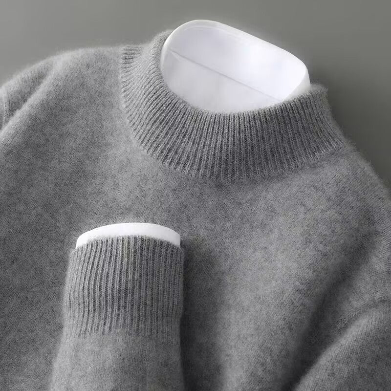 Elegancki damski sweter z kaszmiru ze stójką