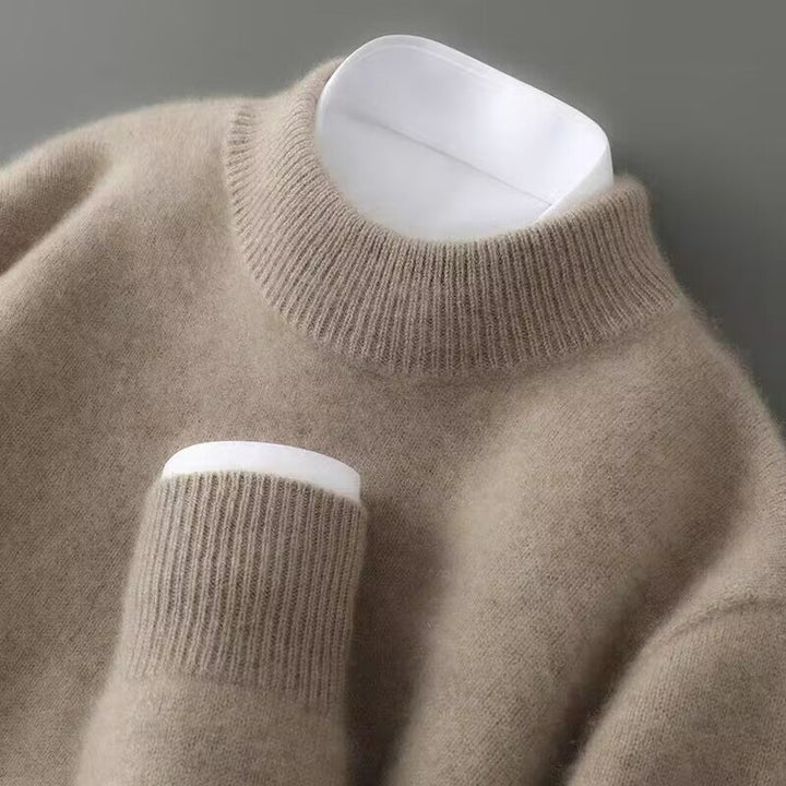 Elegancki damski sweter z kaszmiru ze stójką