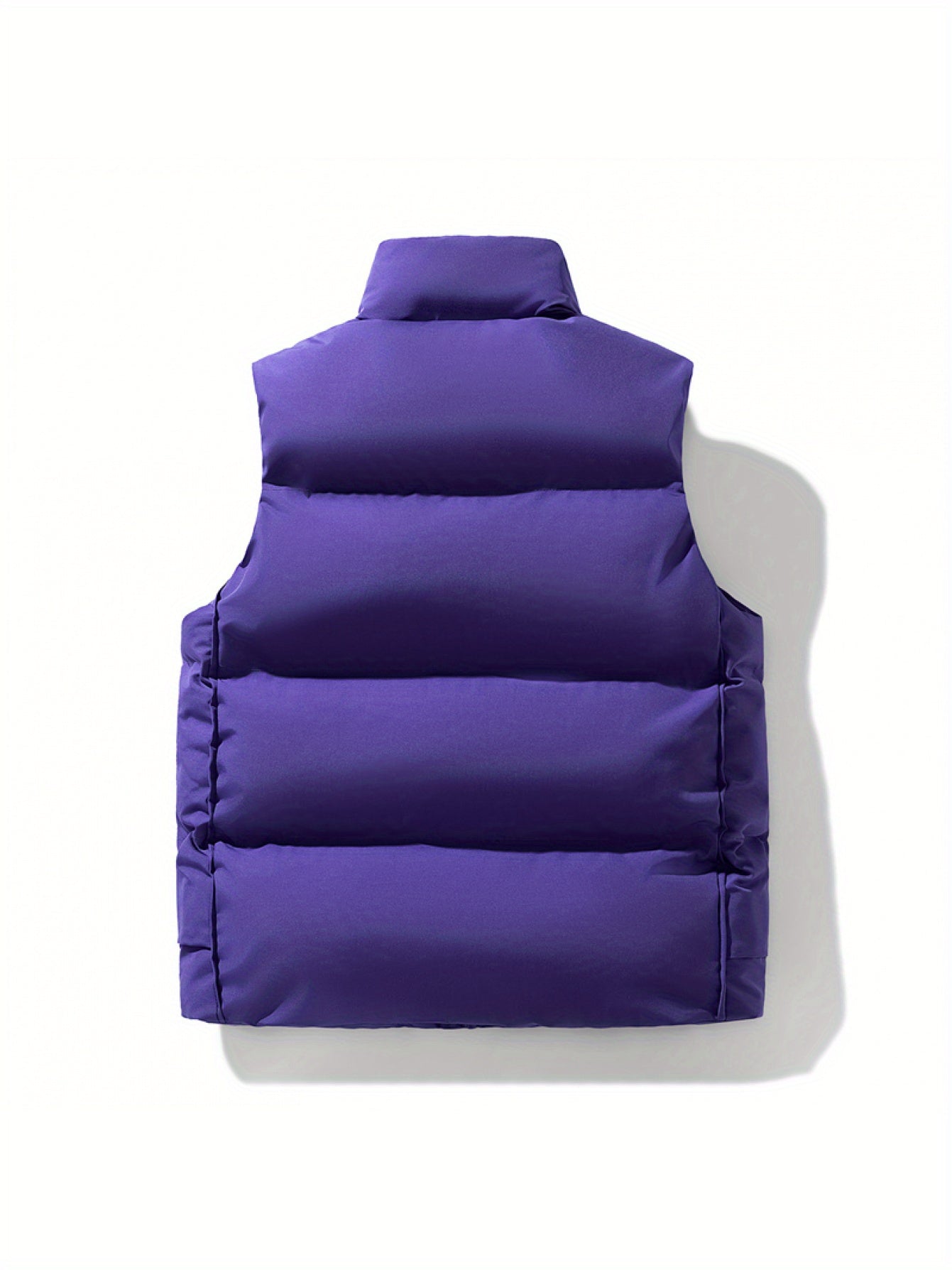 Męska kamizelka pikowana z wysoką stójką i dużymi frontowymi kieszeniami