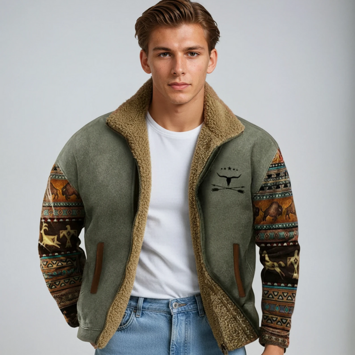 Męski płaszcz zimowy | Ciepły i wytrzymały | Design w stylu vintage | Styl outdoorowy