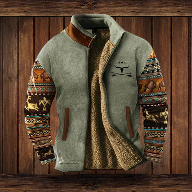 Męski płaszcz zimowy | Ciepły i wytrzymały | Design w stylu vintage | Styl outdoorowy
