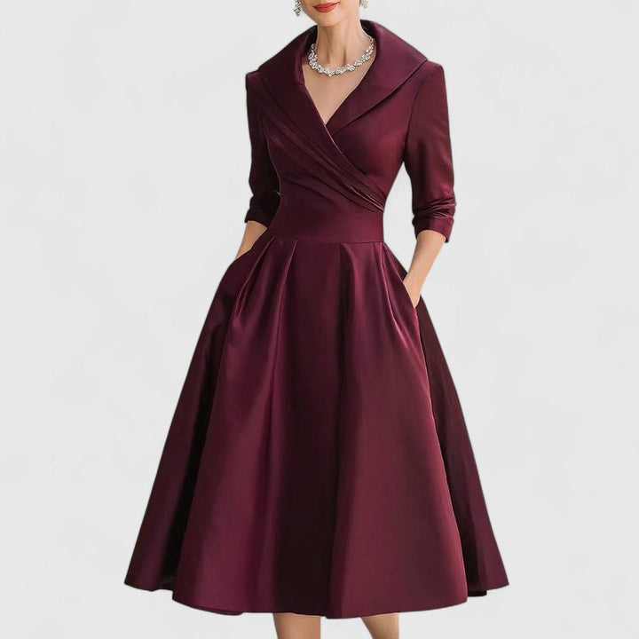 Sukienka midi damska | Elegancki i ponadczasowy fason w linii A