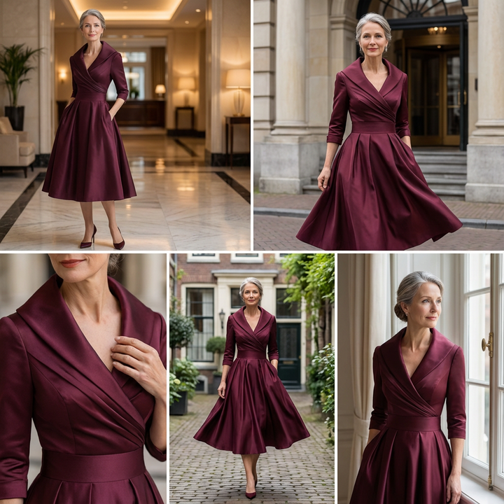 Sukienka midi damska | Elegancki i ponadczasowy fason w linii A