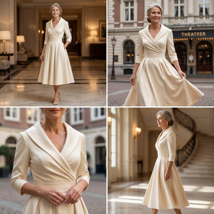 Sukienka midi damska | Elegancki i ponadczasowy fason w linii A