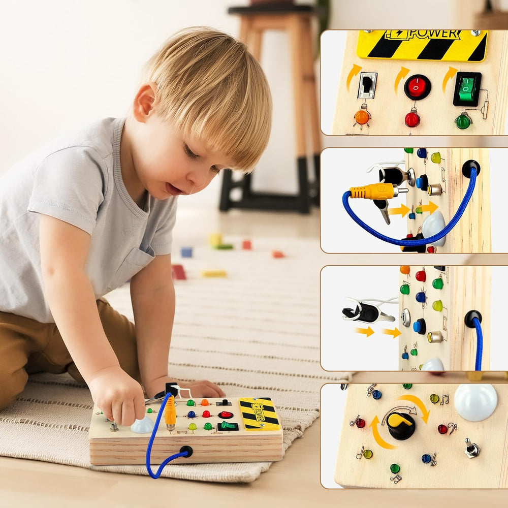 Tablica aktywności LED Montessori – nauka przez zabawę