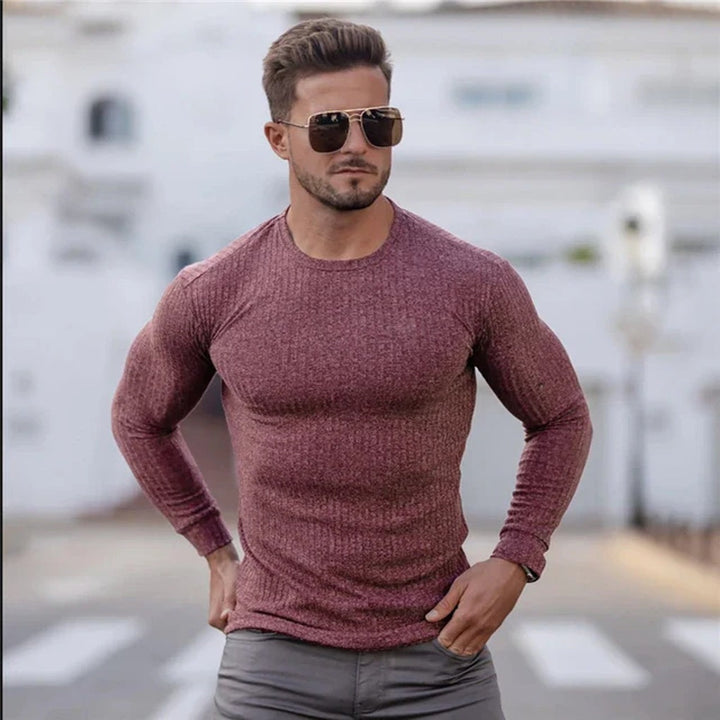 Sweter z cienkiej wełny  Elegancki styl casualowy