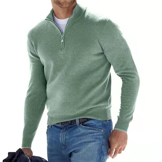 Męski sweter merino z dekoltem w serek - Torino