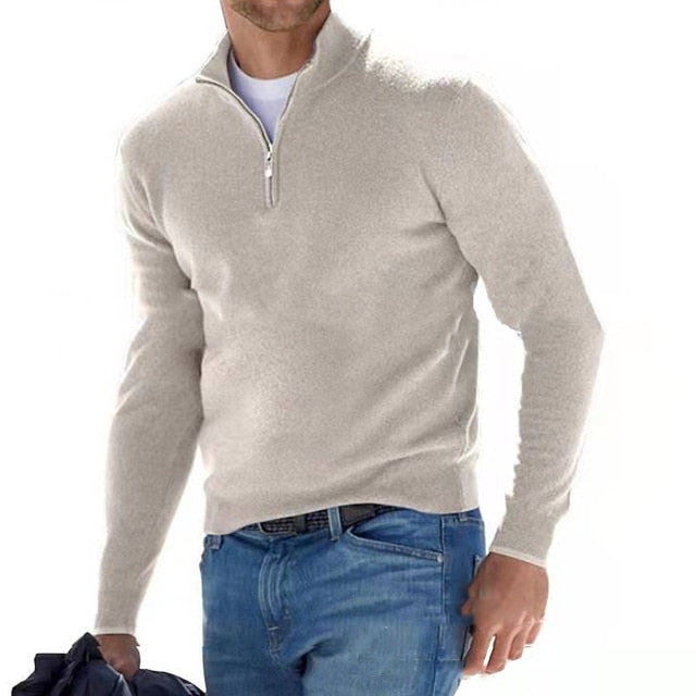 Męski sweter merino z dekoltem w serek - Torino