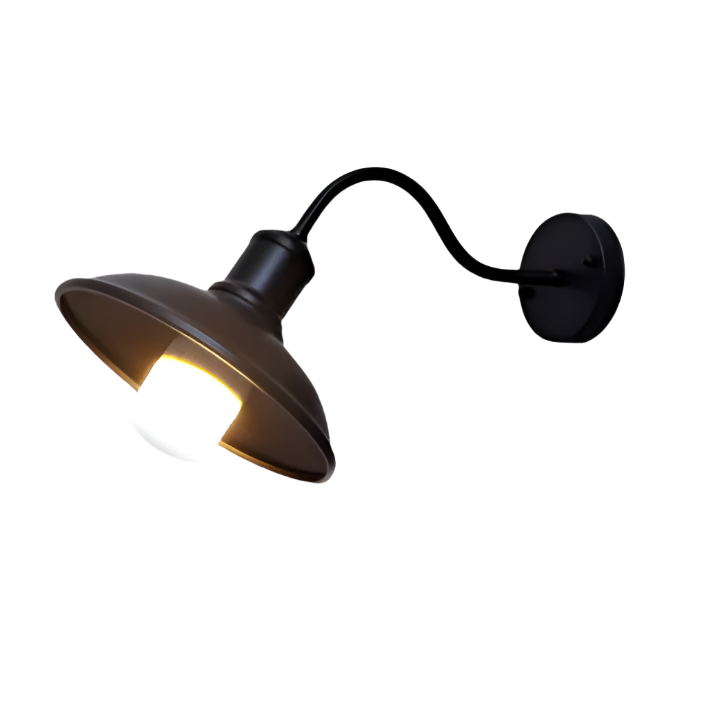 Zewnętrzna lampa ścienna z żelaza w stylu vintage industrialnym LED 1 punkt świetlny