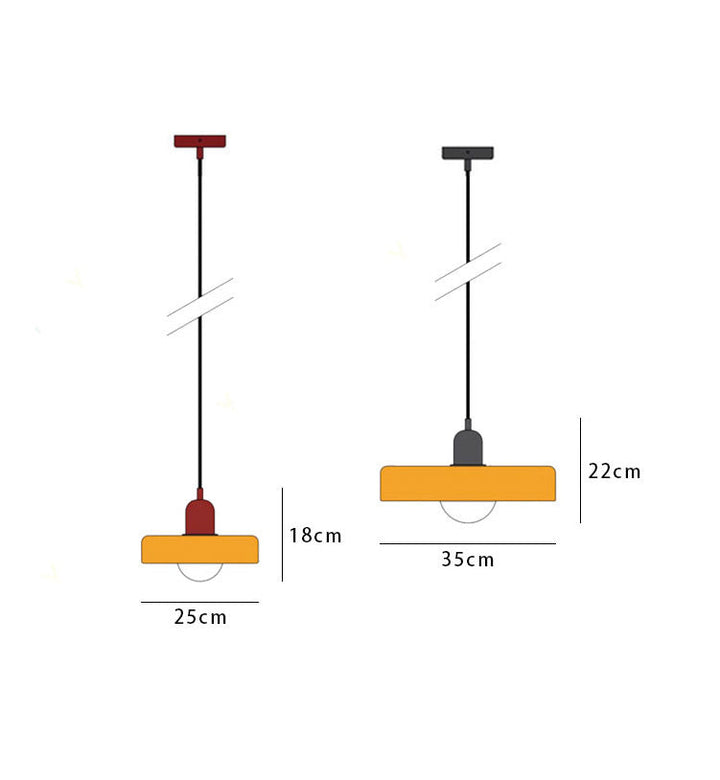 Kolorowa lampa wisząca w stylu Bauhaus - StiloGlas