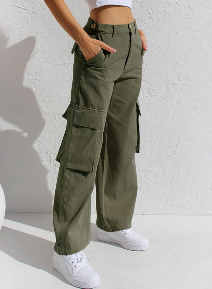 Trendy spodnie cargo z wysokim stanem dla kobiet