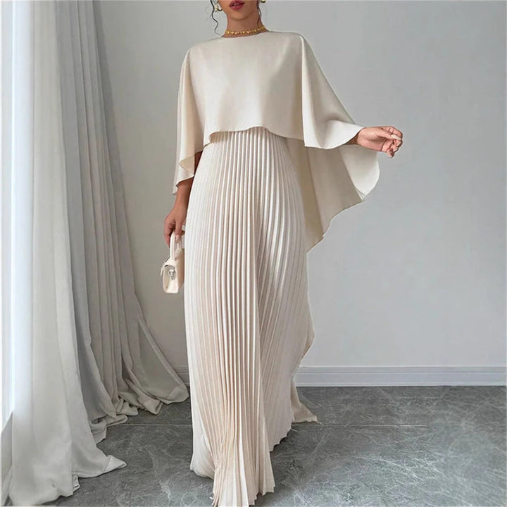 Płynąca Pleciona Sukienka Maxi z Batwing Sleeve
