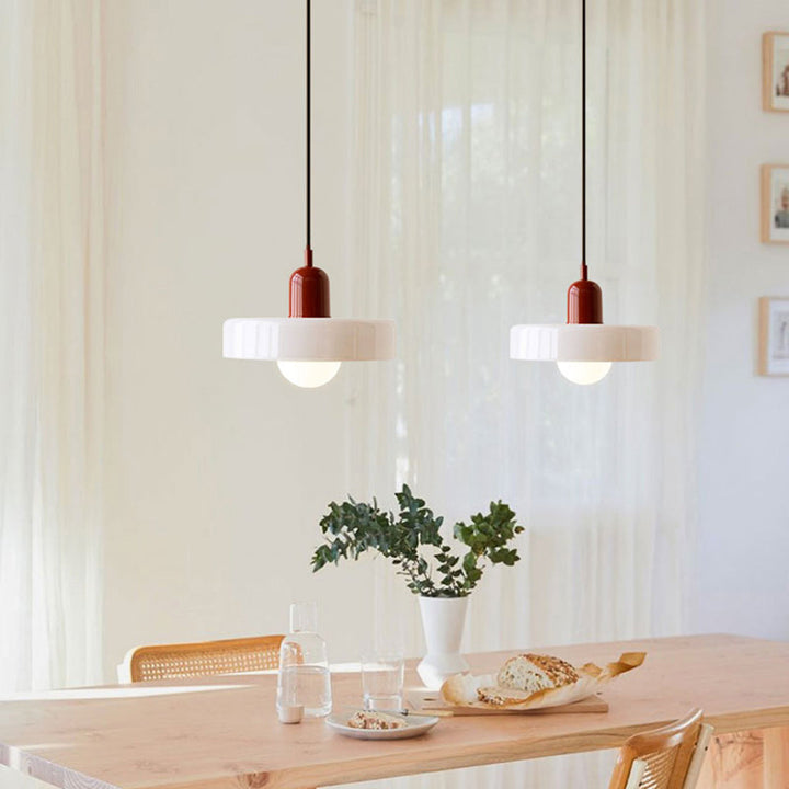 Kolorowa lampa wisząca w stylu Bauhaus - StiloGlas