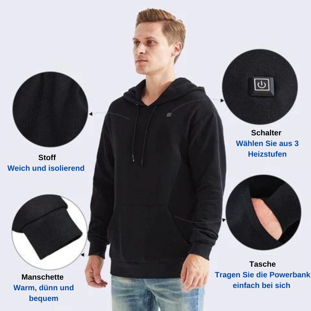 Ogrzewana bluza zimowa unisex - ThermaHoodie