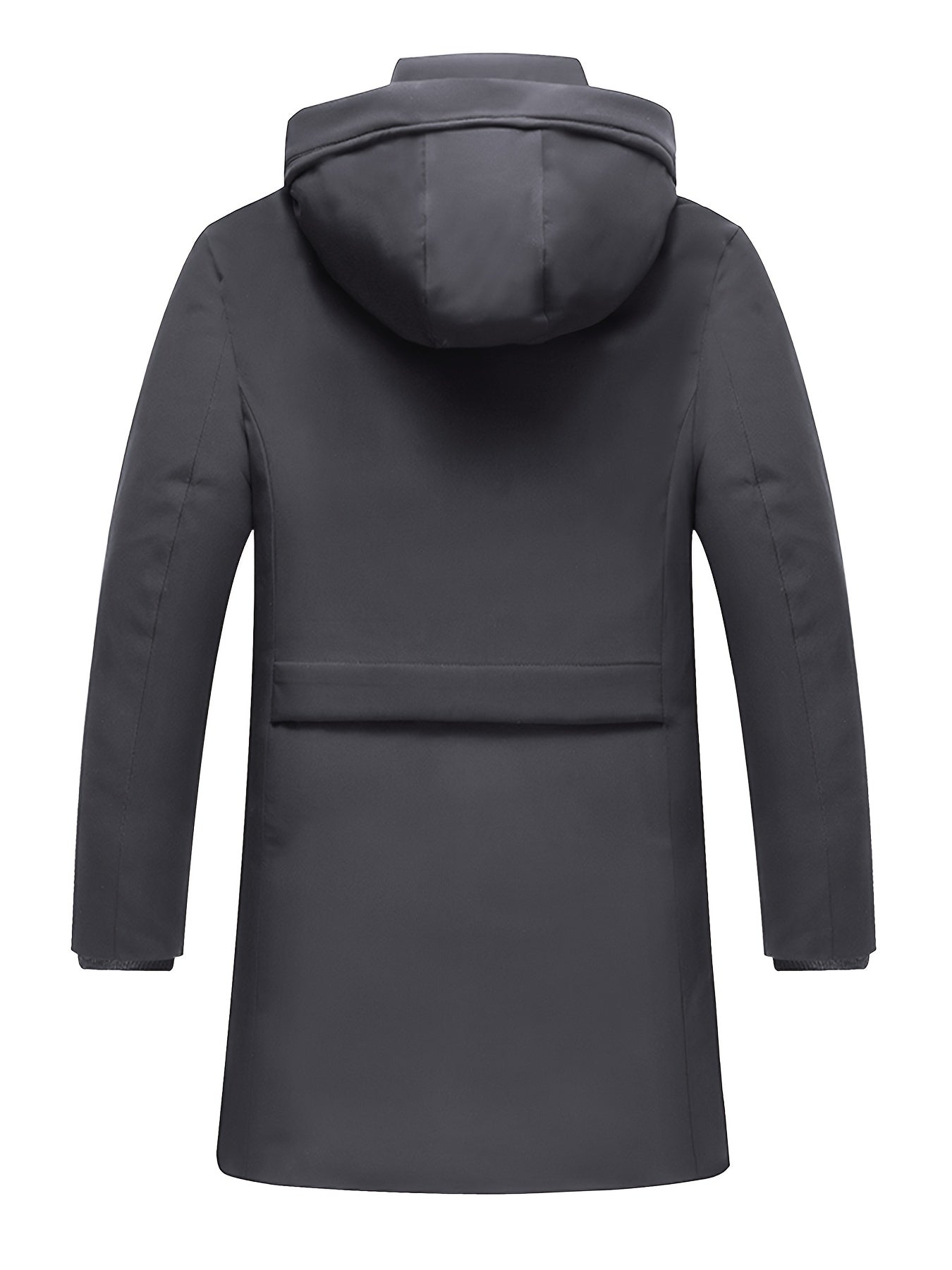 Płaszcz męski pikowany z ukośnymi przeszyciami i wewnętrznym panelem