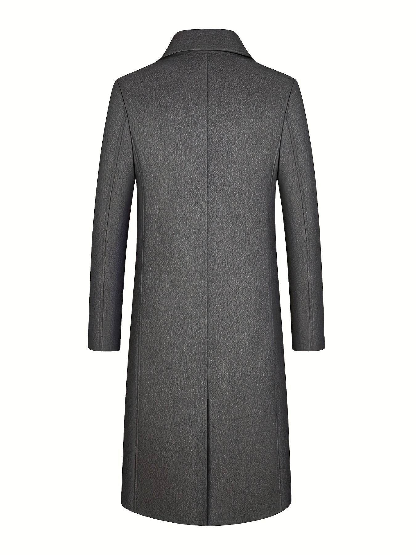 Płaszcz męski z kołnierzem klasycznym kieszeniami z klapkami i grubszą pikowaną podszewką