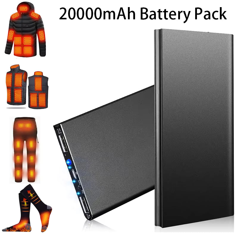 Powerbank 20 000 mAh 74 W z dwoma portami USB do kurtek ogrzewanych