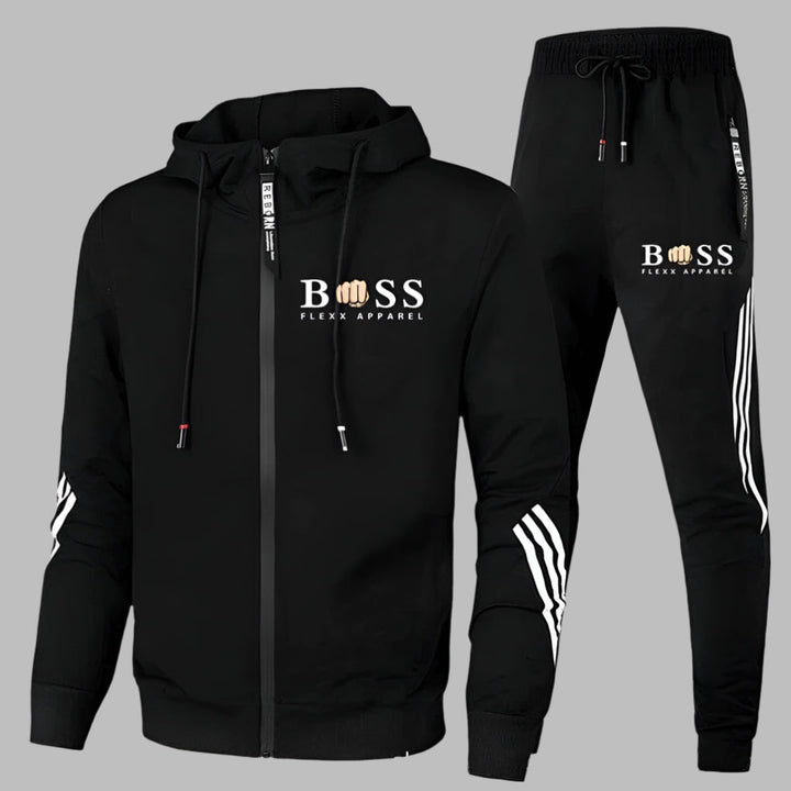 Heren Sportset - Ademend Polyester Trainingspak, Comfortabele Pasvorm-4