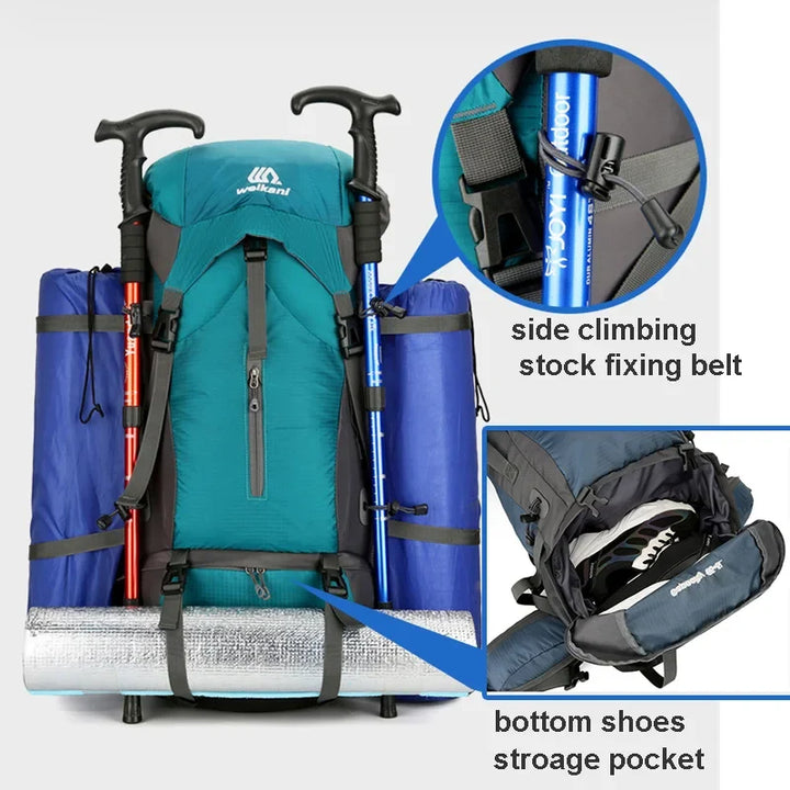 Alpivento 70L Plecak Trekkingowy | Wodoodporny Plecak Turystyczny z Osłoną Przeciwdeszczową | Duży Plecak Outdoorowy do Wędrówek, Wspinaczki i Podróży  Marka: