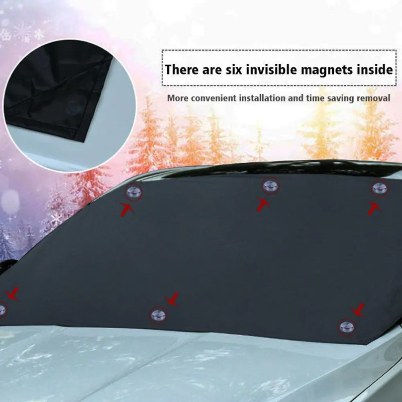 Magnetyczna osłona na przednią szybę na wszystkie warunki pogodowe – FrostGuardia