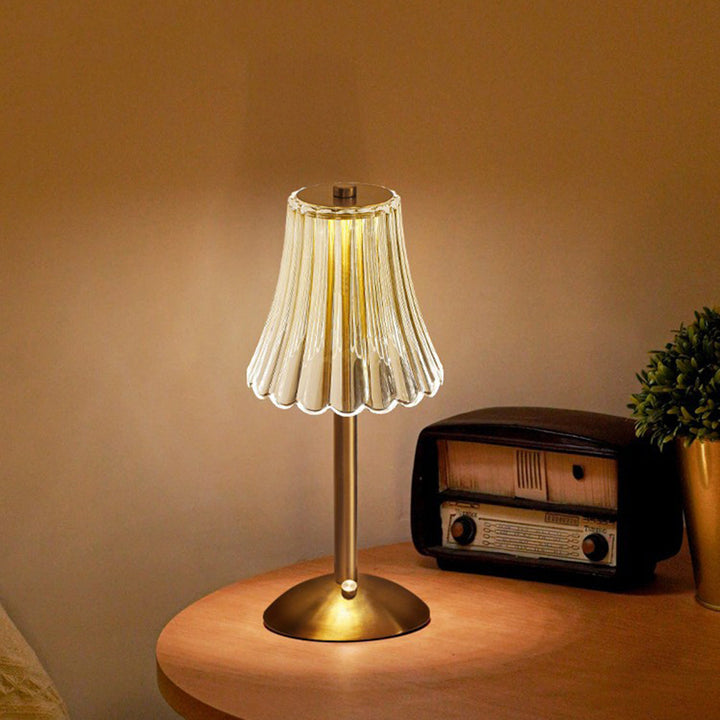Lampa stołowa LED w stylu retro, ładowana przez USB – BrillianceGlow