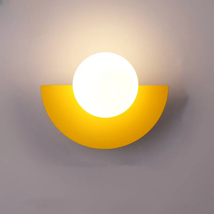 Nowoczesny kinkiet LED w geometrycznym stylu półokrągłym