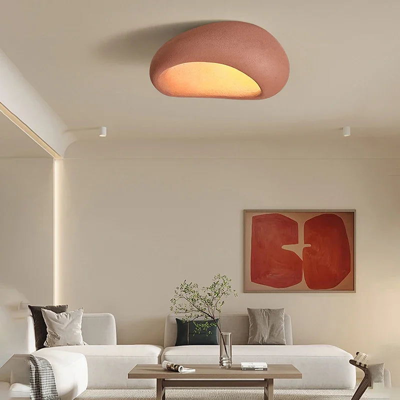 Lampa sufitowa LED w stylu wabi-sabi – dekoracyjny plafon o organicznym kształcie