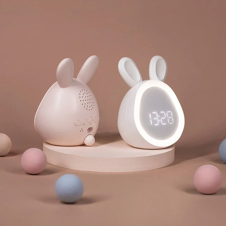 Budzik dla dzieci w kształcie królika z lampką nocną LED – BunniGlow