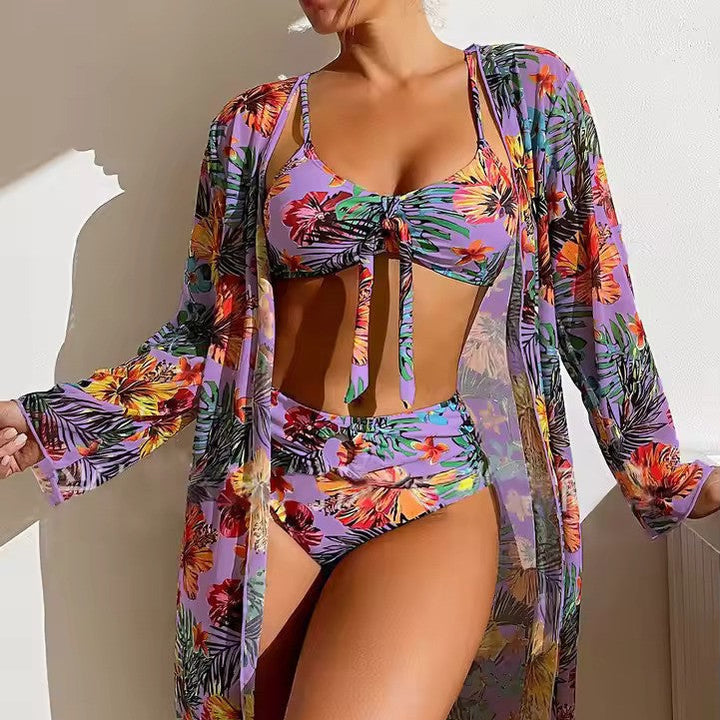 Bikini z wysokim stanem i narzutką – Amira