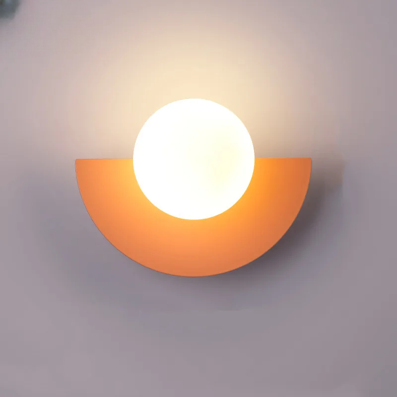 Nowoczesny kinkiet LED w geometrycznym stylu półokrągłym