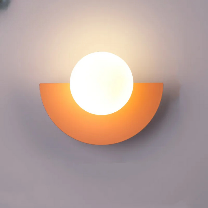 Nowoczesny kinkiet LED w geometrycznym stylu półokrągłym