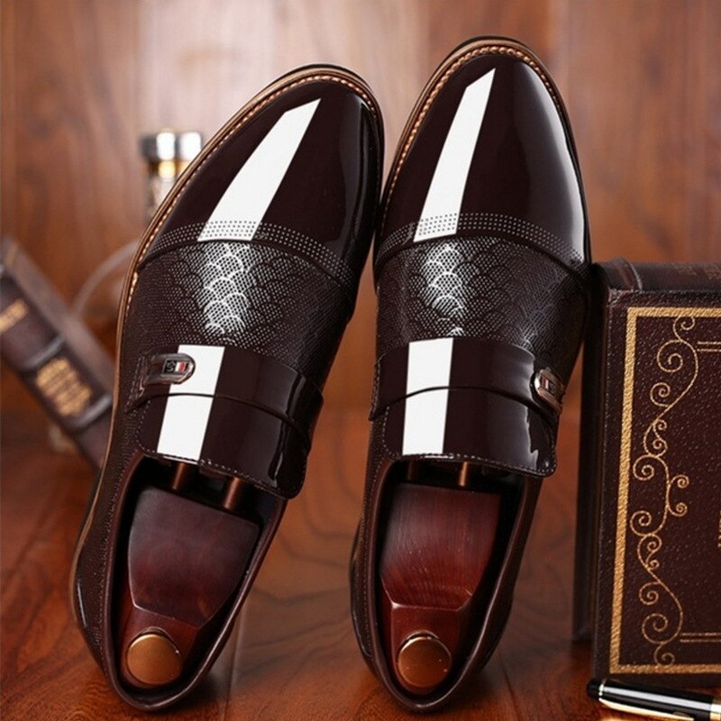 Stylowe błyszczące buty męskie - Hudson