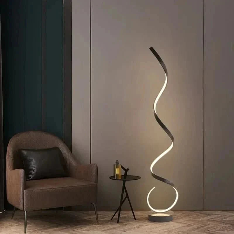 Lampa podłogowa LED Spirala Istanbul, energooszczędne oświetlenie, elegancki design