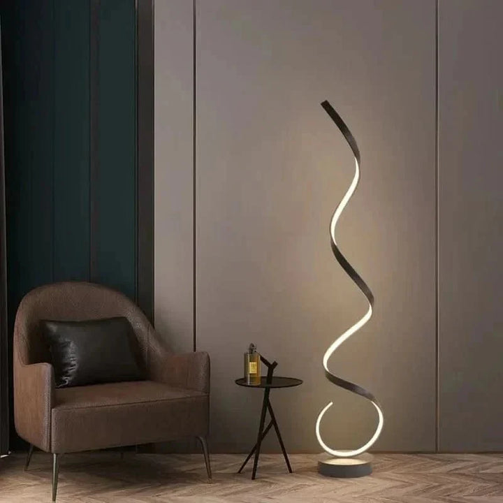 Lampa podłogowa LED Spirala Istanbul, energooszczędne oświetlenie, elegancki design
