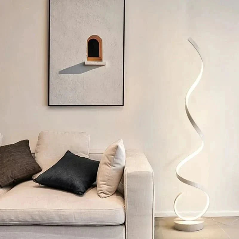 Lampa podłogowa LED Spirala Istanbul, energooszczędne oświetlenie, elegancki design