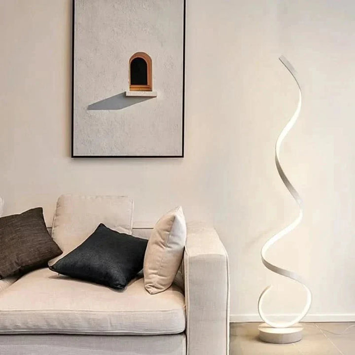 Lampa podłogowa LED Spirala Istanbul, energooszczędne oświetlenie, elegancki design