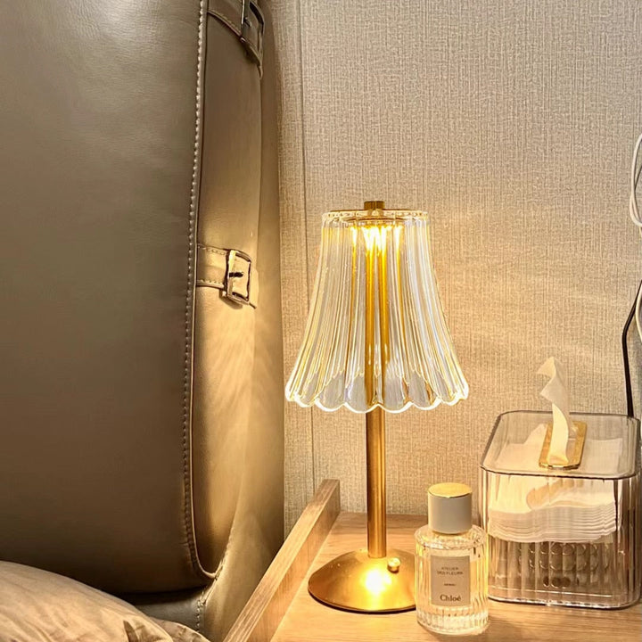 Lampa stołowa LED w stylu retro, ładowana przez USB – BrillianceGlow