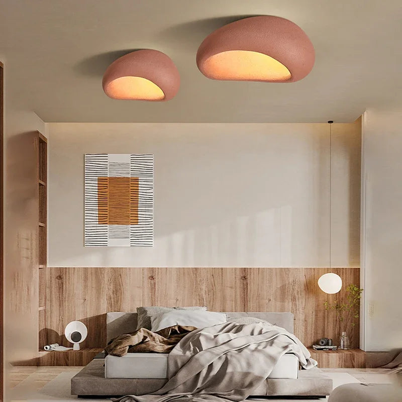Lampa sufitowa LED w stylu wabi-sabi – dekoracyjny plafon o organicznym kształcie