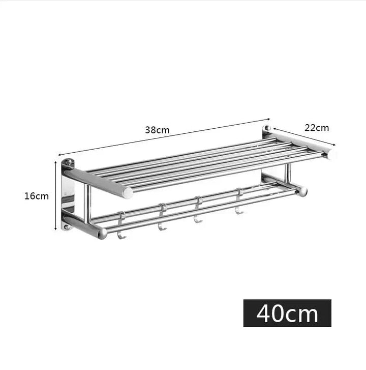 STEELRACK – Oszczędzający Miejsce i Elegancki Wieszak na Ręczniki ze Stali Nierdzewnej