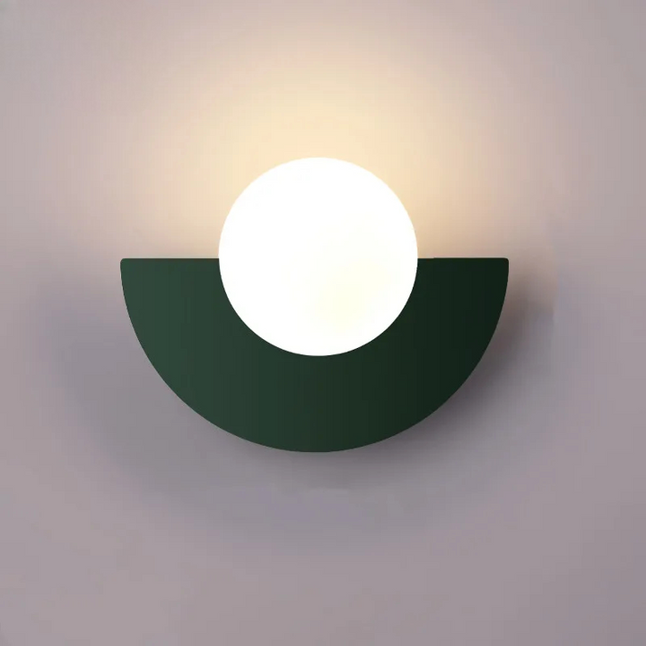 Nowoczesny kinkiet LED w geometrycznym stylu półokrągłym
