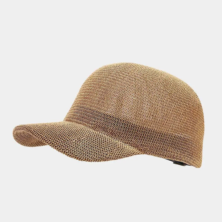 Modny pleciony kapelusz przeciwsłoneczny z szerokim rondem - styl SunWeave