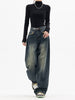 Damskie jeansy baggy w stylu vintage - Aria
