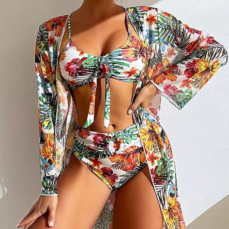 Bikini z wysokim stanem i narzutką – Amira