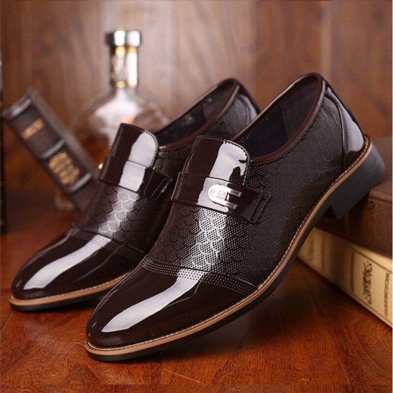 Stylowe błyszczące buty męskie - Hudson