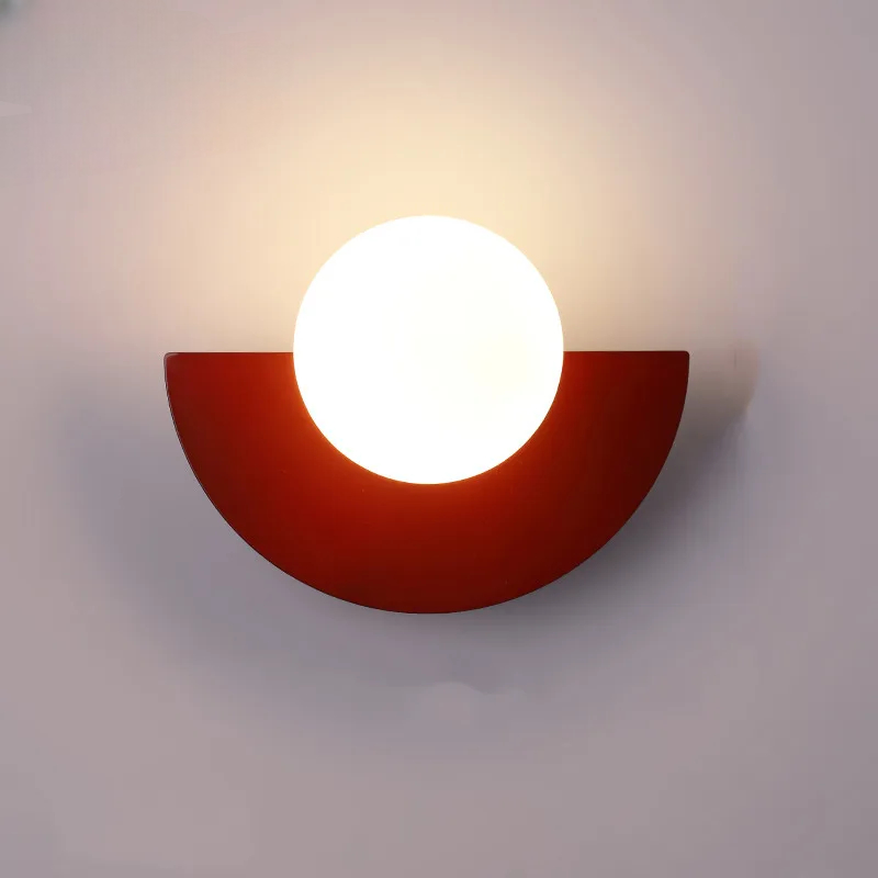 Nowoczesny kinkiet LED w geometrycznym stylu półokrągłym