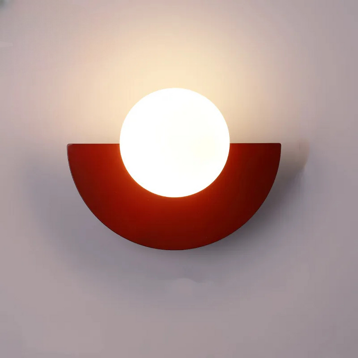 Nowoczesny kinkiet LED w geometrycznym stylu półokrągłym